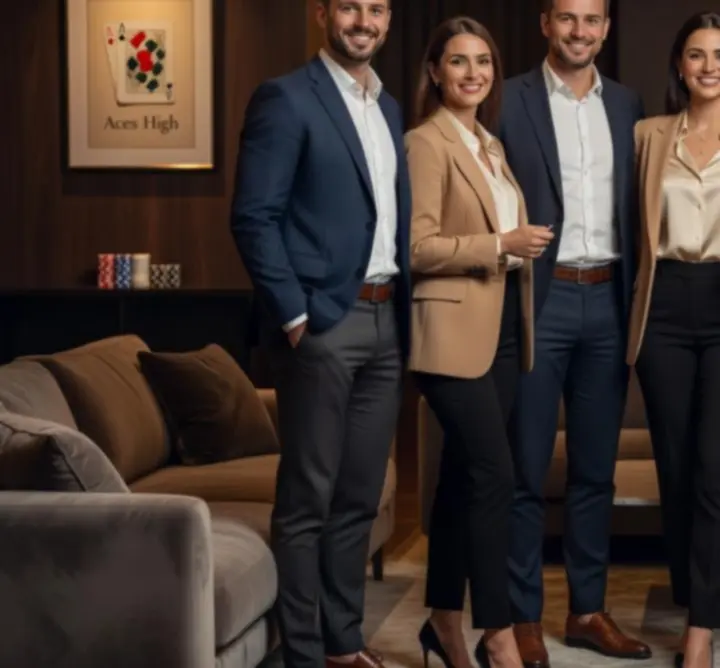 Zespół Elite Event Planning podczas prowadzenia eventu kasynowego